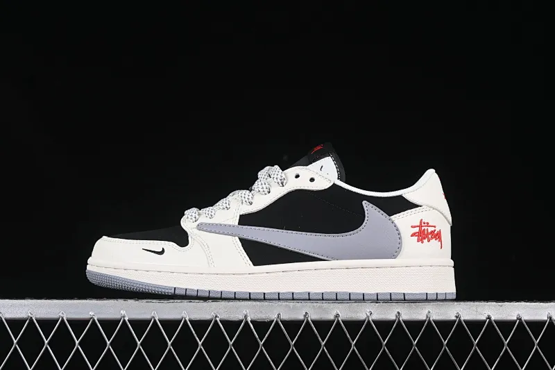 All Categories Air Jordan Jordan Series Basketball Shoes Air Jordan 1 Low High-end Customized Low-top Sneakers Travis Scott x Fragment Design x Air Jordan 1 Low OG SP AJ1 Joe 1 Stussi Co-branded Beige and Black Splicing Low-top Cultural Casual Sneakers XZ6188-575